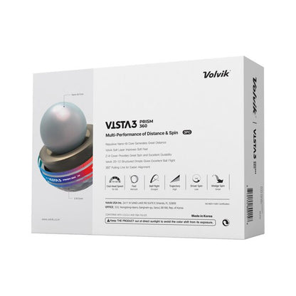 Volvik Vista3 Prism 360 Golf Balls – 1 Dozen