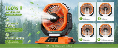 Cart Cooler Portable Misting Fan