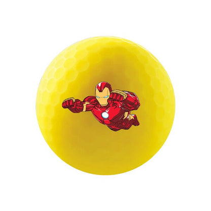 Volvik Vivid Soft Marvel Series Golf Balls with Ball Marker – 4 Ball Gift Set