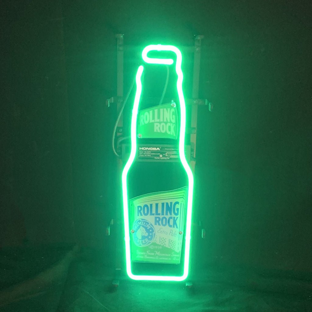 Rollin Rock Bee with Bottle Neon Sign Light - Club Rehab