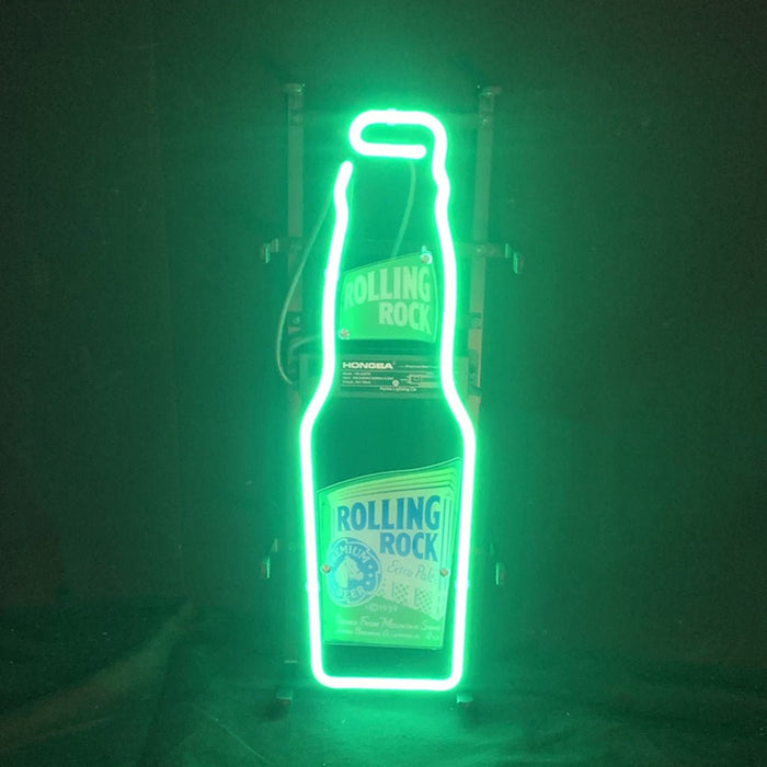 Rollin Rock Bee with Bottle Neon Sign Light - Club Rehab