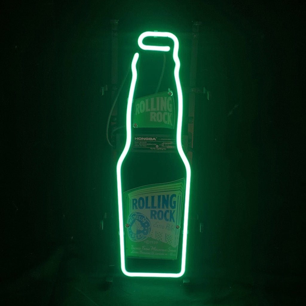 Rollin Rock Bee with Bottle Neon Sign Light - Club Rehab