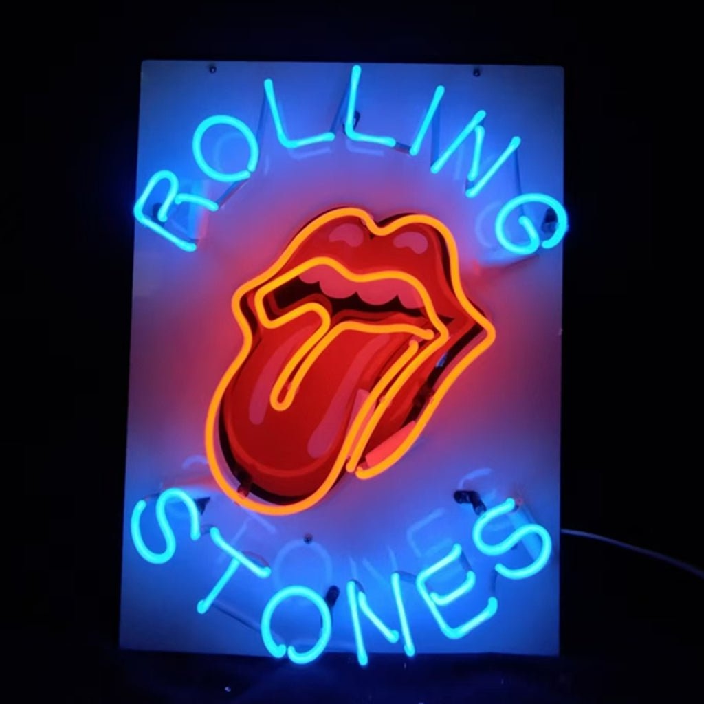 Rolling Stones Rock Roll Band Logo Neon Signs Light - Club Rehab