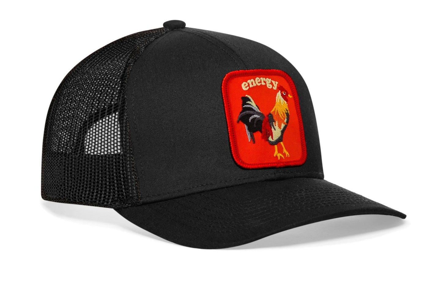 Rooster Energy Trucker Hat | Black Chicken Snapback - Adjustable - Club Rehab