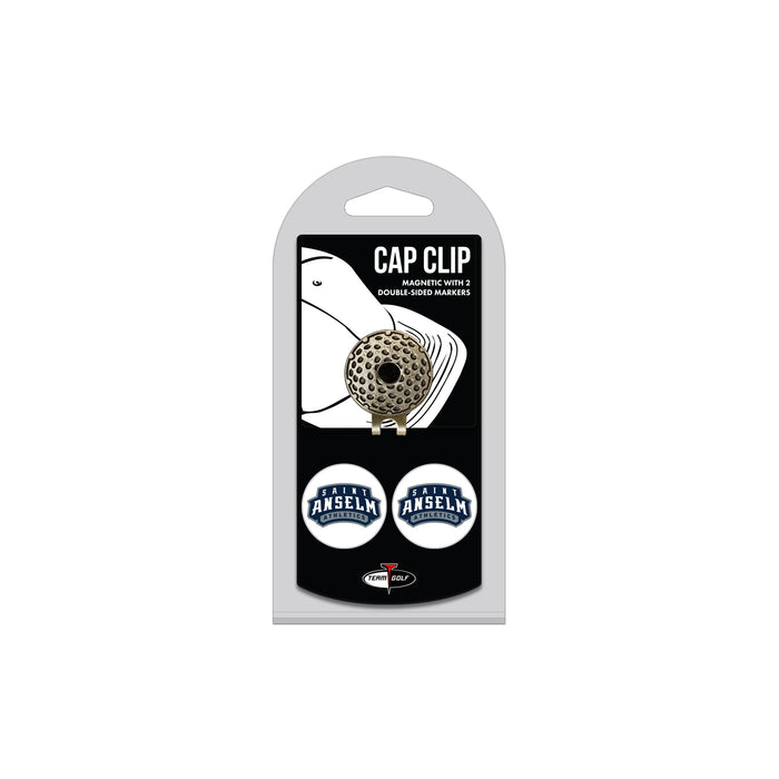ST ANSELM COL hat clip with two golf ball markers