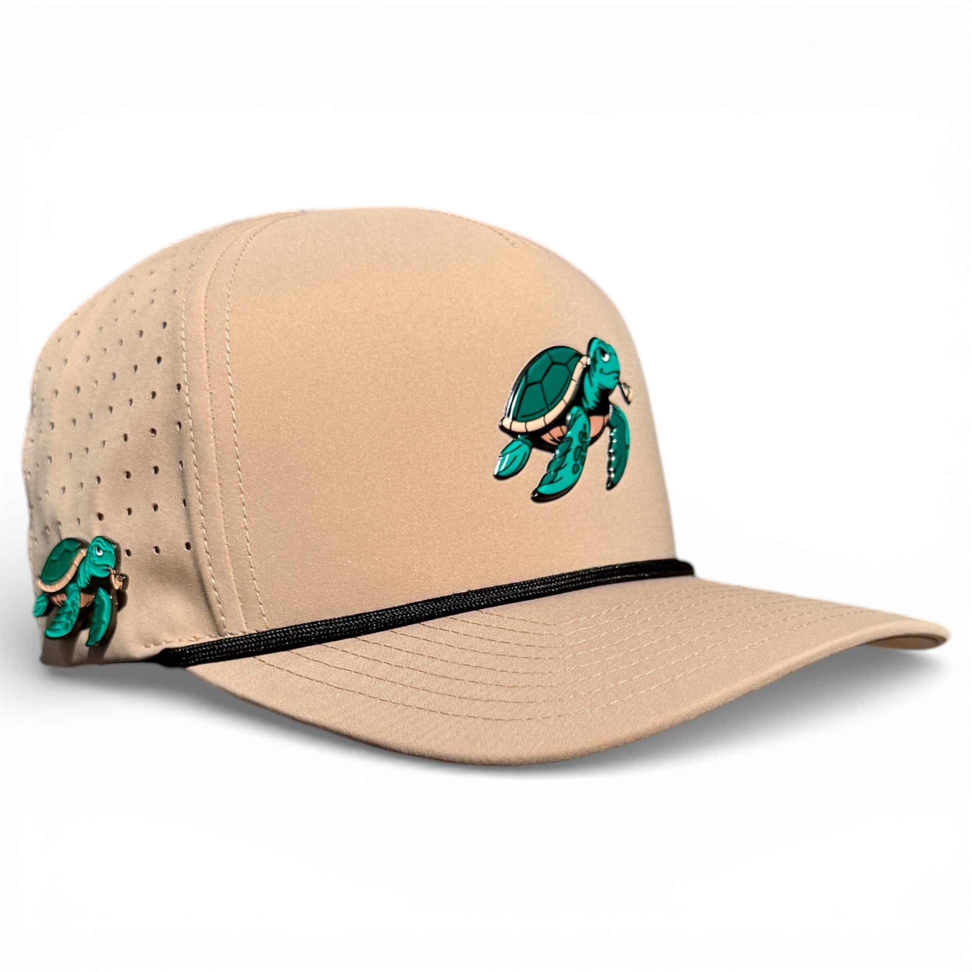 Salty Turtle Golf Hat | Snapback Cap | Built-in Magnetic Ball Marker Holder + Marker Included | Adjustable | One Size - Club Rehab