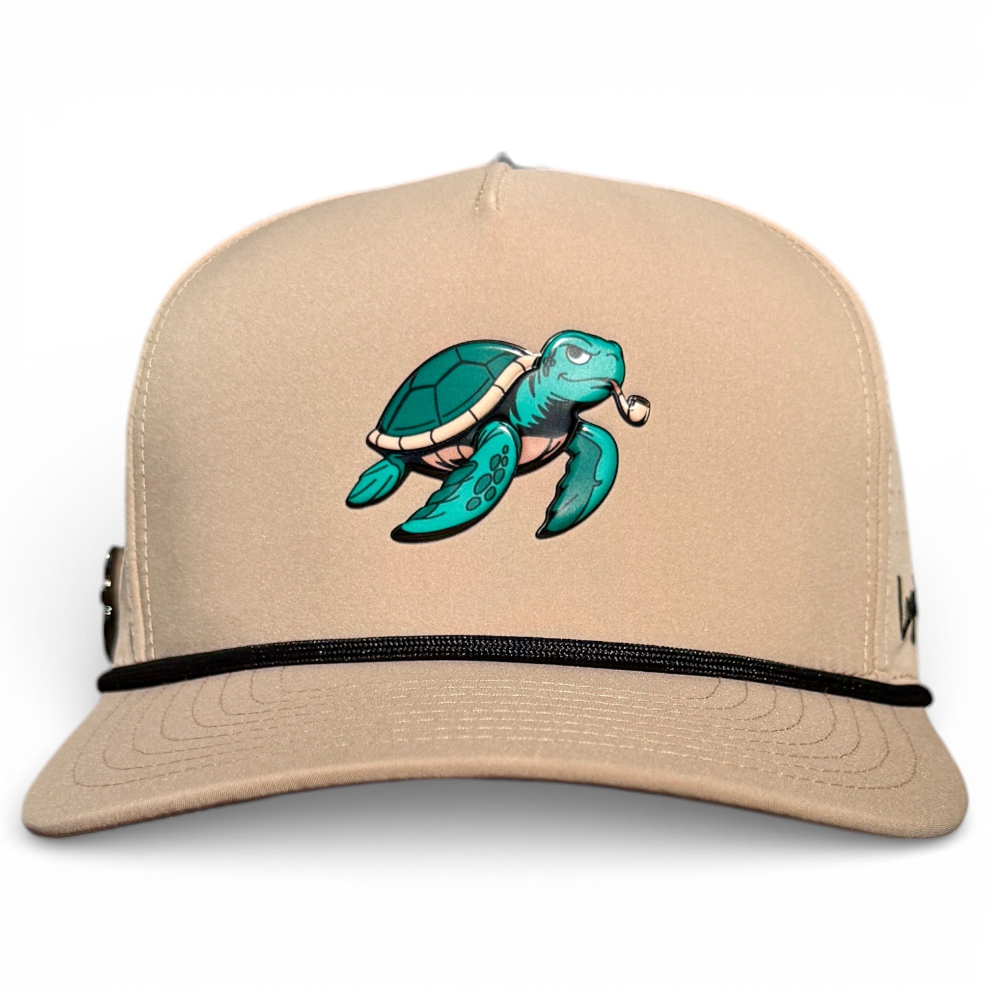 Salty Turtle Golf Hat | Snapback Cap | Built-in Magnetic Ball Marker Holder + Marker Included | Adjustable | One Size - Club Rehab