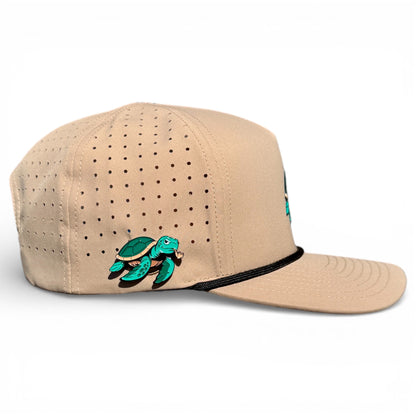 Salty Turtle Golf Hat | Snapback Cap | Built-in Magnetic Ball Marker Holder + Marker Included | Adjustable | One Size - Club Rehab