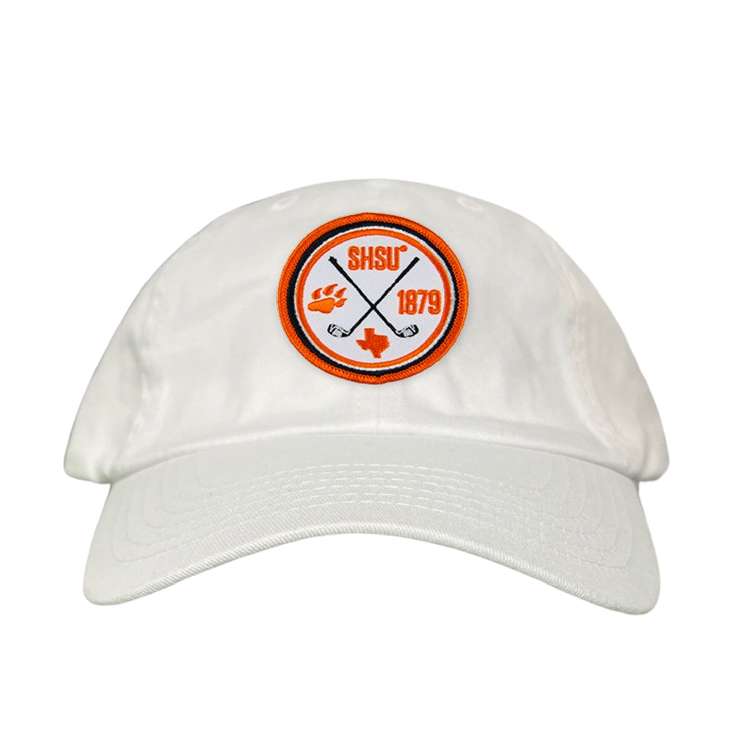 Sam Houston / Golf Circle Patch / Hat / 176 / SH011 / MM - Dad Hat White - Club Rehab