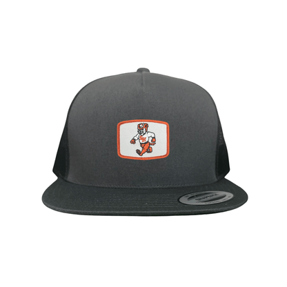 Sam Houston Walking Sammy Bearkat / Limited Edition Silver Hat / 162 / Mesh Snap Back / SHSU010 - Flat Bill Charcoal Mesh Snapback - Club Rehab