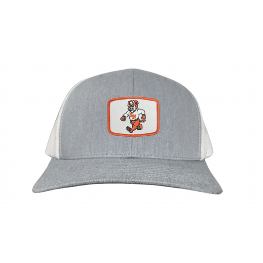 Sam Houston Walking Sammy Bearkat / Limited Edition Silver Hat / 162 / Mesh Snap Back / SHSU010 - Heather Grey / White Curved Bill Trucker Mesh Snapback - Club Rehab