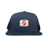 Flat Bill Navy Mesh Snapback