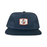 Flat Bill Navy Canvas Snapback