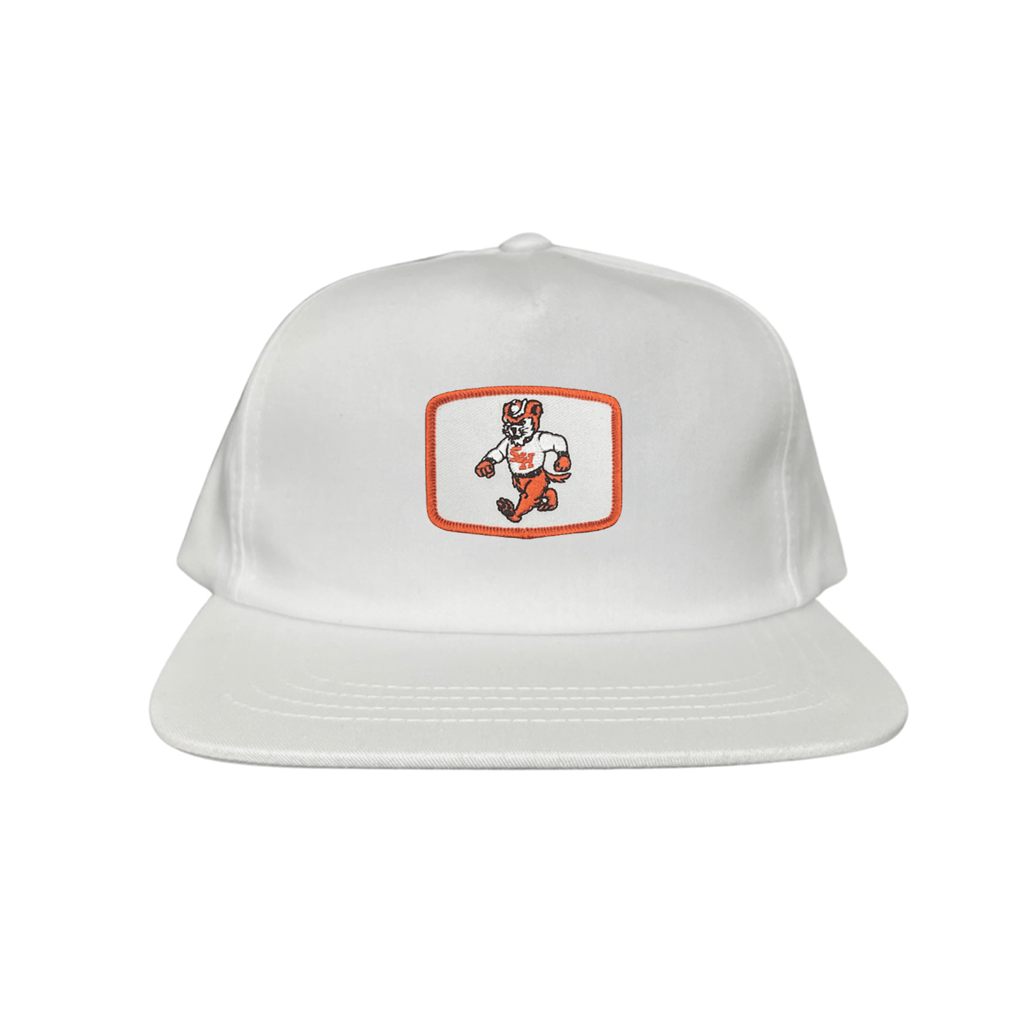 Sam Houston Walking Sammy Bearkat / Limited Edition Silver Hat / 162 / Mesh Snap Back / SHSU010 - Flat Bill White Canvas Snapback - Club Rehab