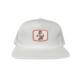 Flat Bill White Canvas Snapback