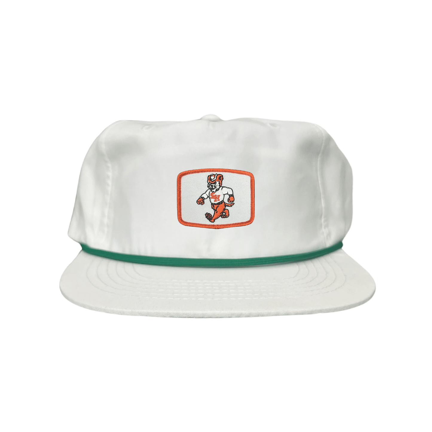 Sam Houston Walking Sammy Bearkat / Limited Edition Silver Hat / 162 / Mesh Snap Back / SHSU010 - Flat Bill White Canvas Snapback - Club Rehab