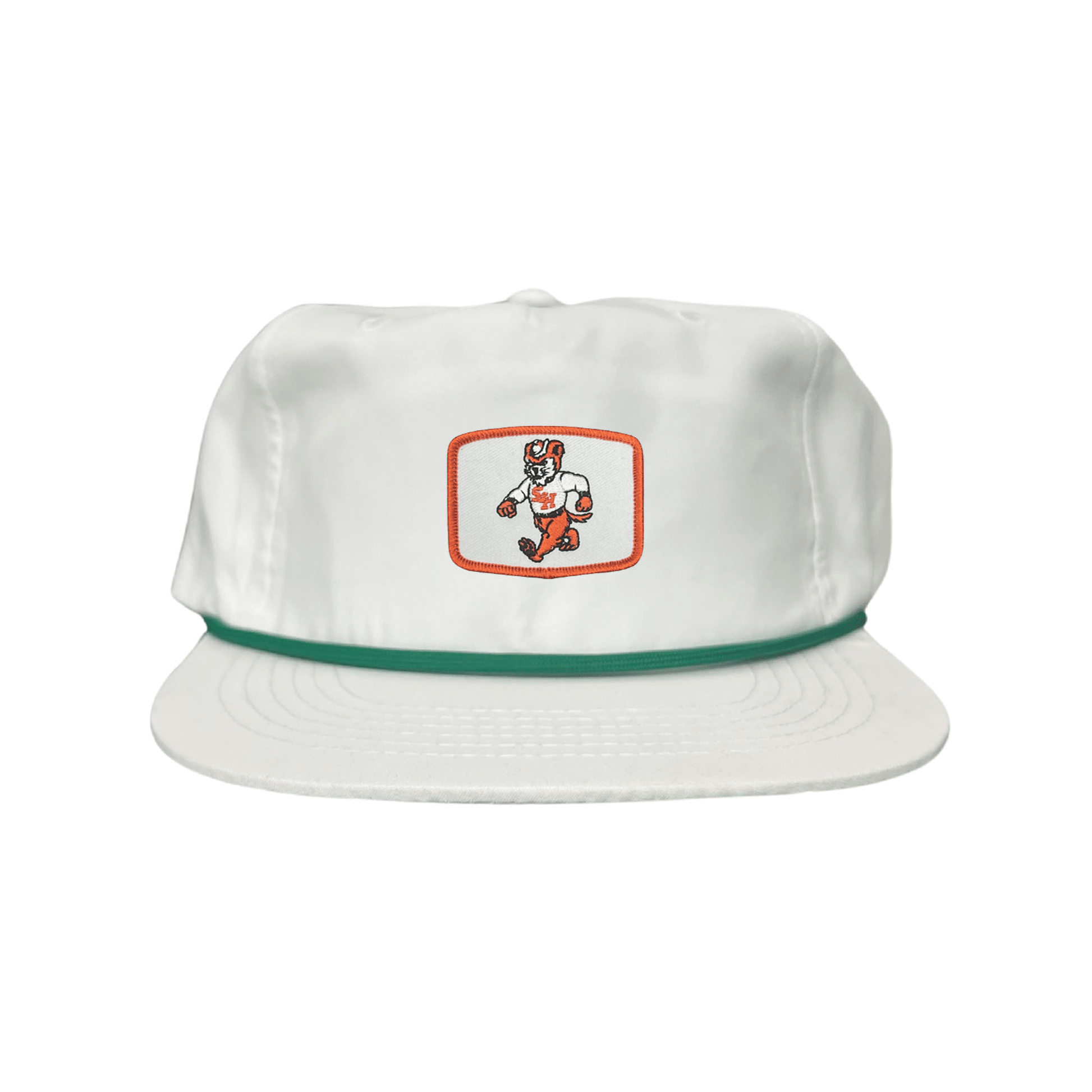Sam Houston Walking Sammy Bearkat / Limited Edition Silver Hat / 162 / Mesh Snap Back / SHSU010 - Flat Bill White Canvas Snapback - Club Rehab