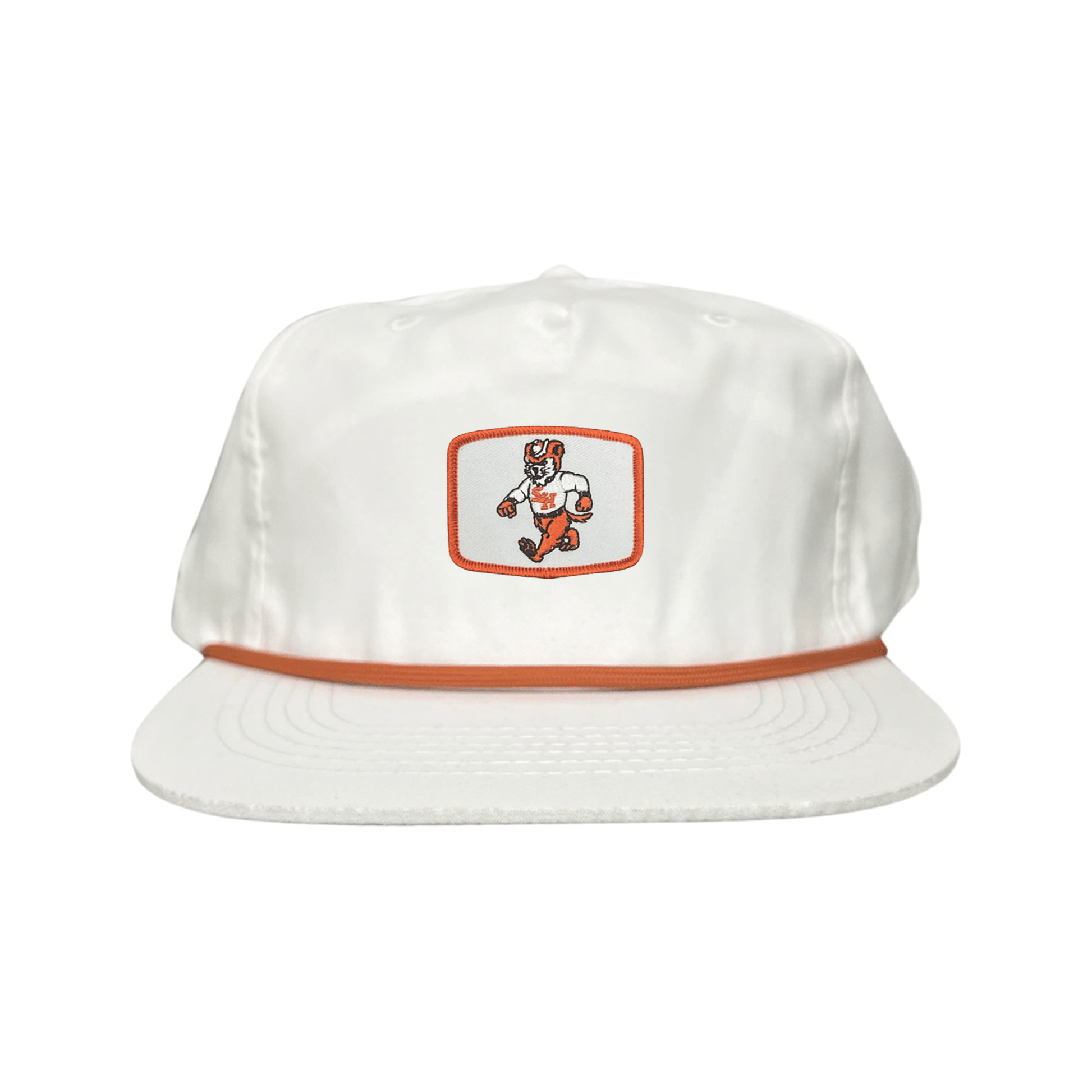 Sam Houston Walking Sammy Bearkat / Limited Edition Silver Hat / 162 / Mesh Snap Back / SHSU010 - Flat Bill White Canvas Snapback - Club Rehab