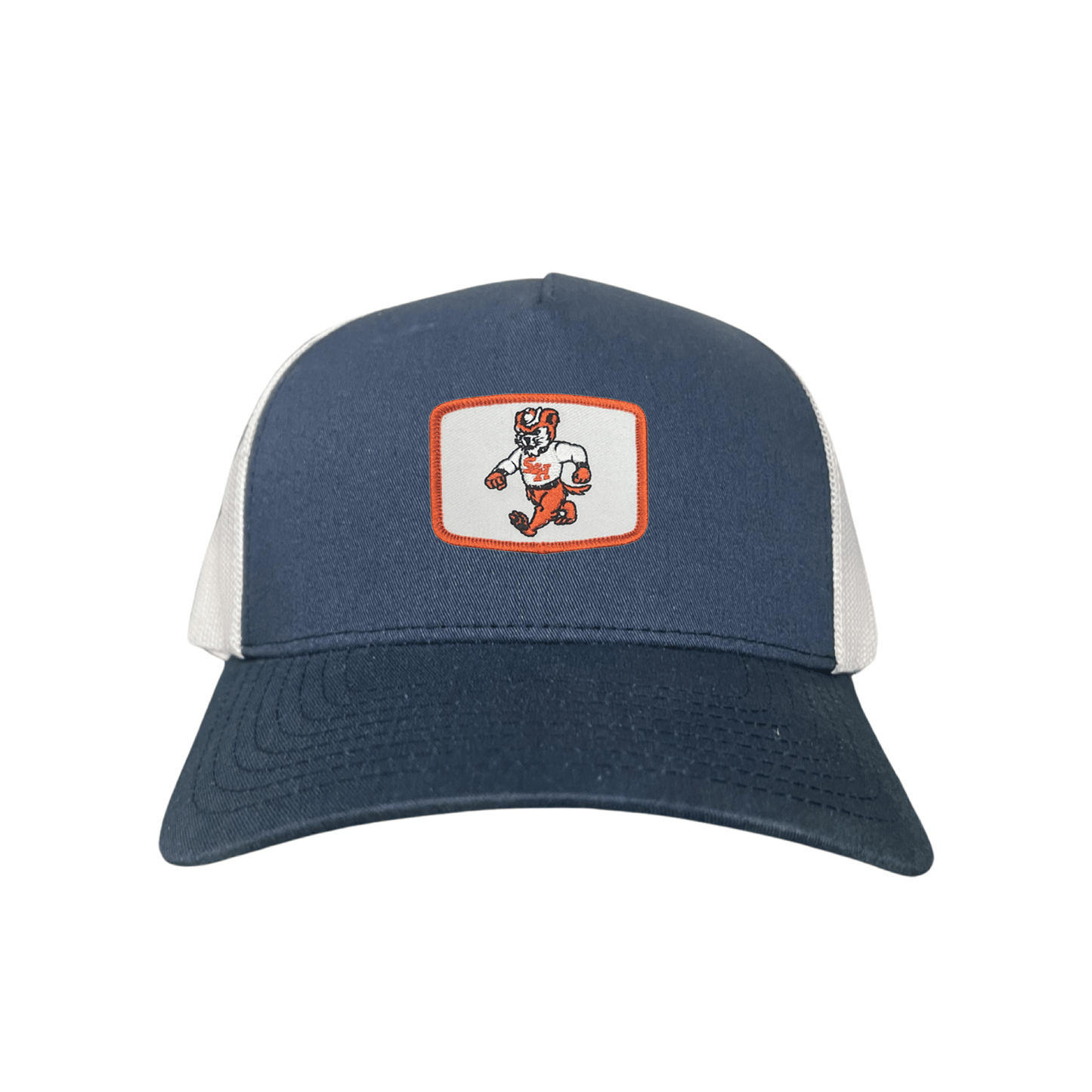 Sam Houston Walking Sammy Bearkat / Limited Edition Silver Hat / 162 / Mesh Snap Back / SHSU010 - Navy / White Curved Bill Trucker Mesh Snapback - Club Rehab