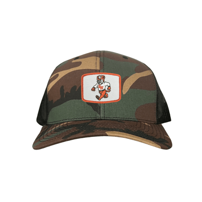 Sam Houston Walking Sammy Bearkat / Limited Edition Silver Hat / 162 / Mesh Snap Back / SHSU010 - Camo Curved Bill Trucker Mesh Snapback - Club Rehab