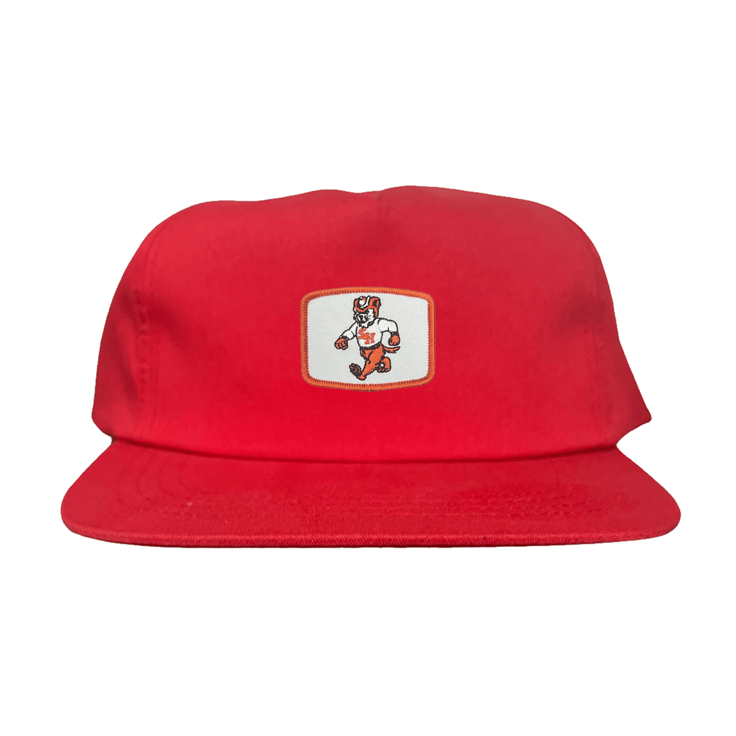 Sam Houston Walking Sammy Bearkat / Limited Edition Silver Hat / 162 / Mesh Snap Back / SHSU010 - Flat Bill White With Navy Rope - Club Rehab