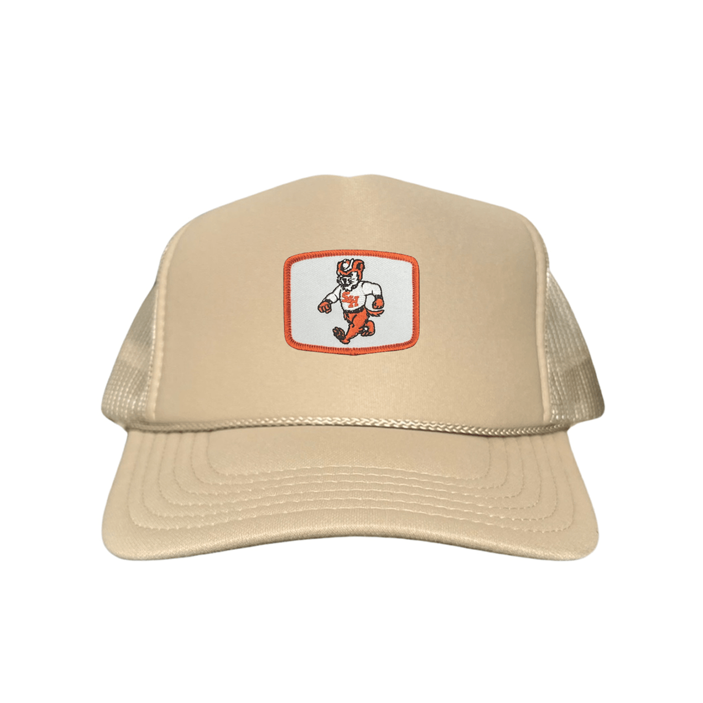 Sam Houston Walking Sammy Bearkat / Limited Edition Silver Hat / 162 / Mesh Snap Back / SHSU010 - Khaki Foam Mesh Snapback - Club Rehab