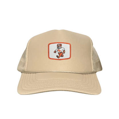 Sam Houston Walking Sammy Bearkat / Limited Edition Silver Hat / 162 / Mesh Snap Back / SHSU010 - Khaki Foam Mesh Snapback - Club Rehab