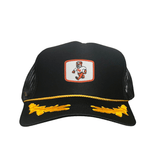 Black / Gold Foam Mesh Snapback