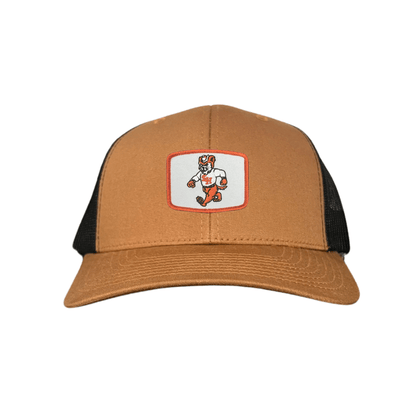 Sam Houston Walking Sammy Bearkat / Limited Edition Silver Hat / 162 / Mesh Snap Back / SHSU010 - Caramel / Black Curved Bill Trucker Mesh Snapback - Club Rehab