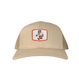 Khaki Curved Bill Trucker Mesh Snapback