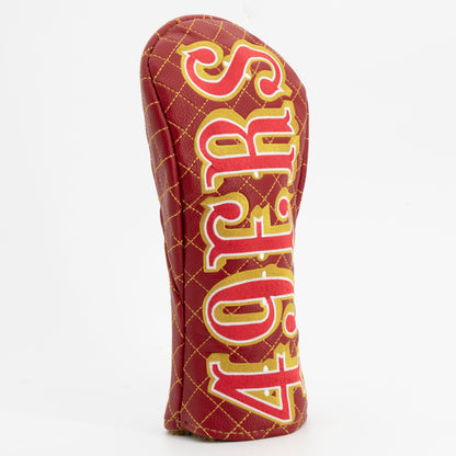 San Francisco 49ers Solid Fairway quilted headcover, angled view