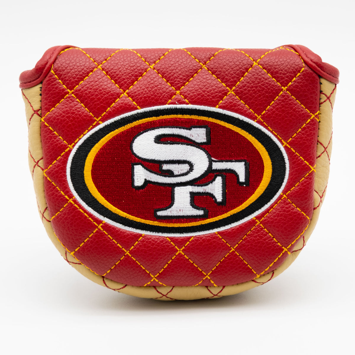 San Francisco 49ers Solid Mallet Putter quilted headcover, front view