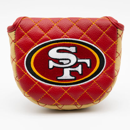 San Francisco 49ers Solid Mallet Putter quilted headcover, front view