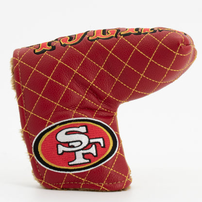 San Francisco 49ers Split Blade Putter quilted headcover, front view