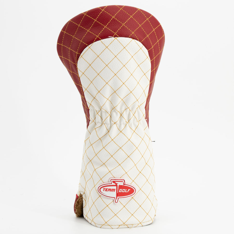 San Francisco 49ers striped quilted driver cover, back view
