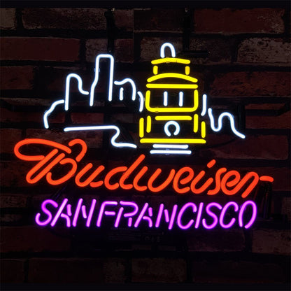 San Francisco City Syline Budweiser Neon Signs - Club Rehab