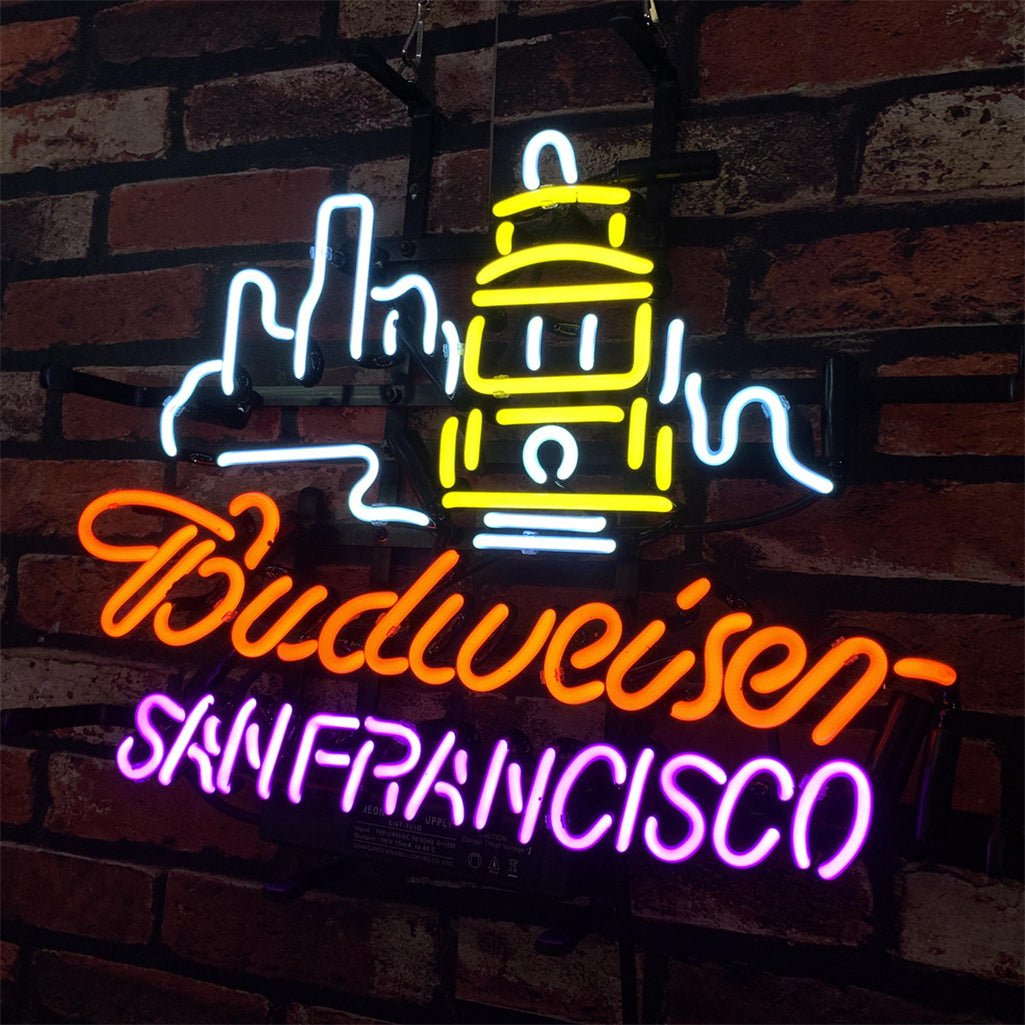 San Francisco City Syline Budweiser Neon Signs - Club Rehab