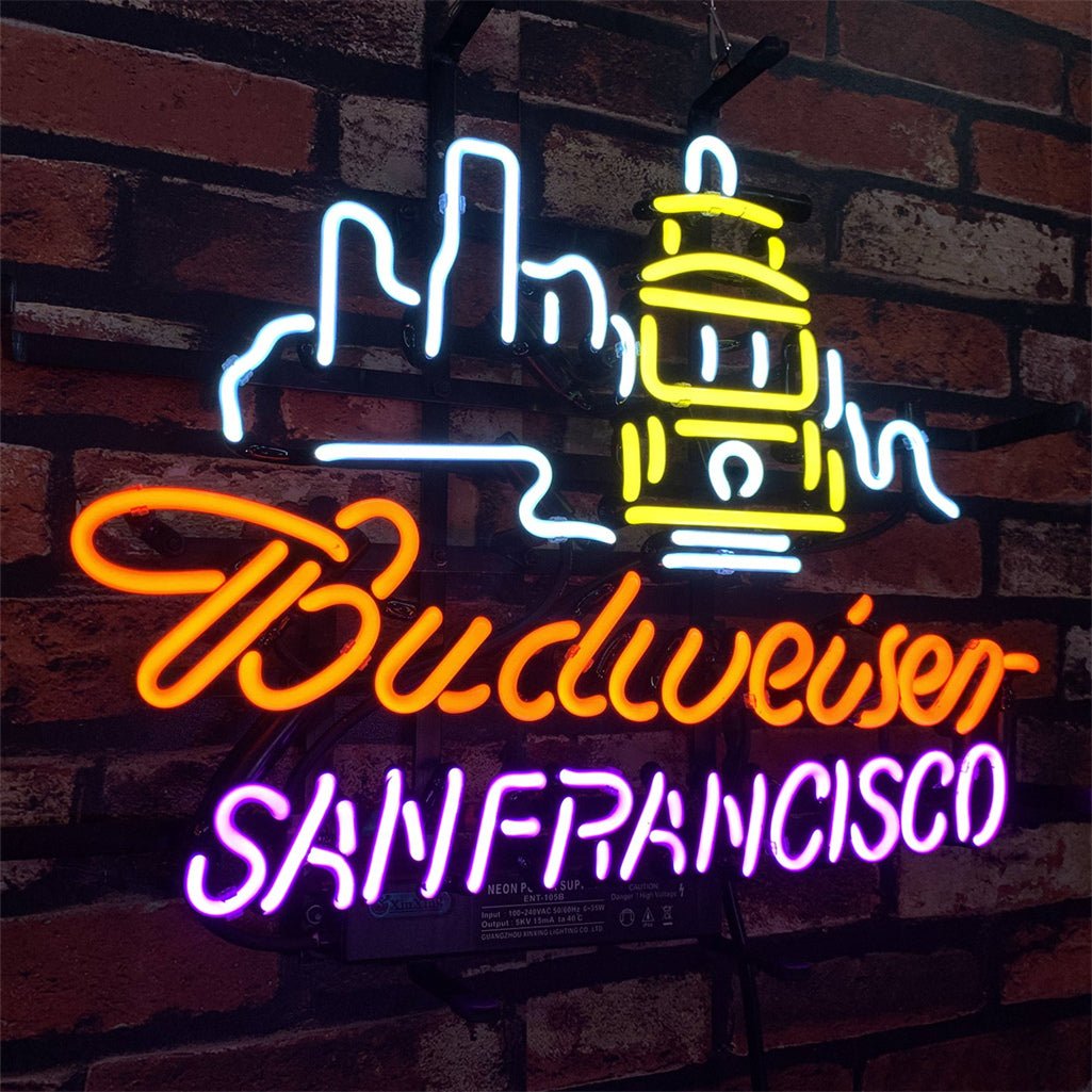 San Francisco City Syline Budweiser Neon Signs - Club Rehab