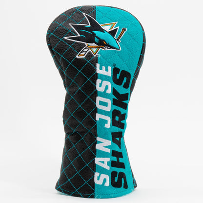 San Jose Sharks split fairway quilted golf headcover