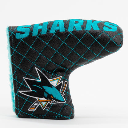 San Jose Sharks Split Quilted Blade Putter Headcover - golf headcover product images