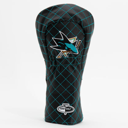San Jose Sharks solid fairway quilted golf headcover alternate view