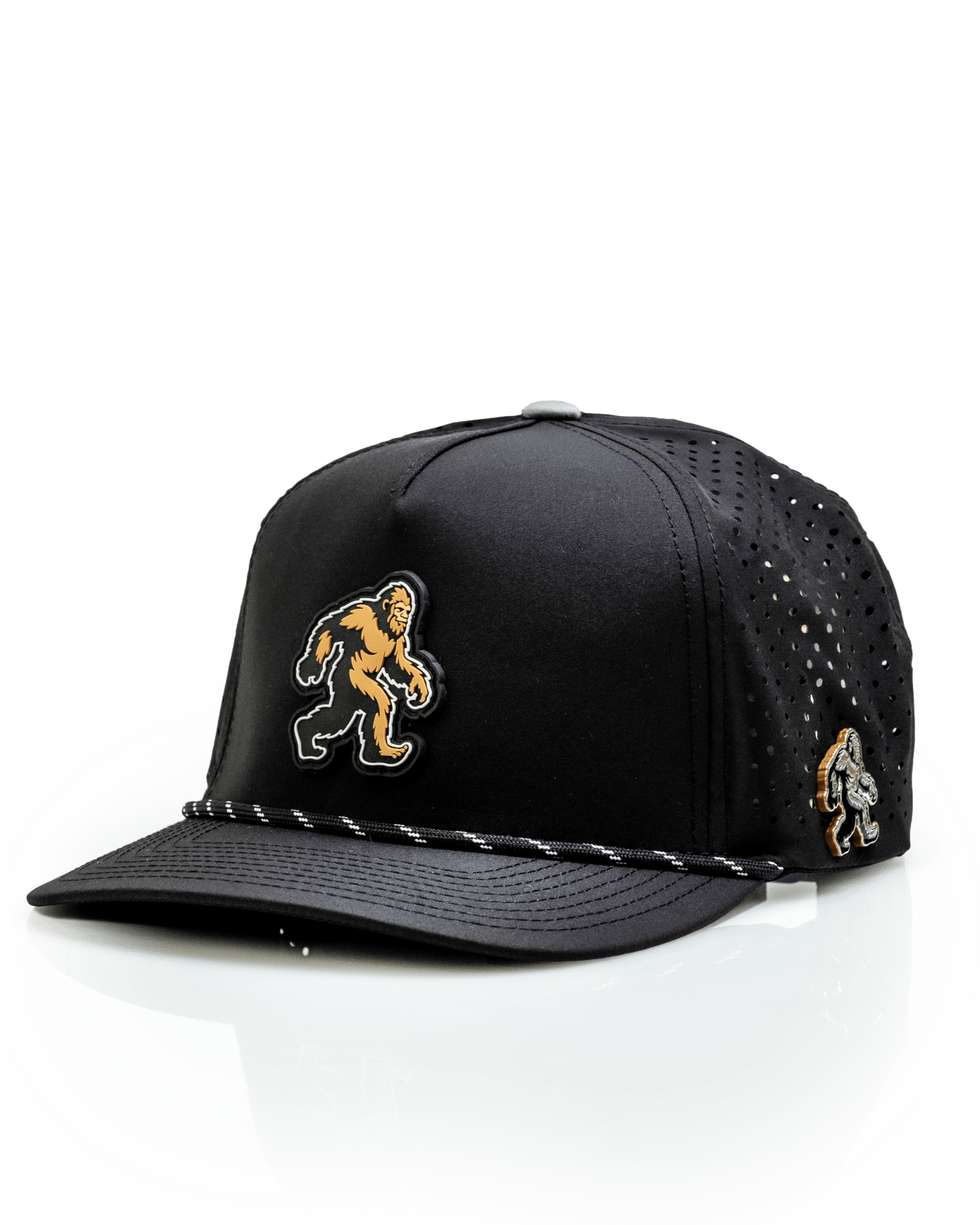 Sasquatch Black - Perforated Rope Hat - Club Rehab