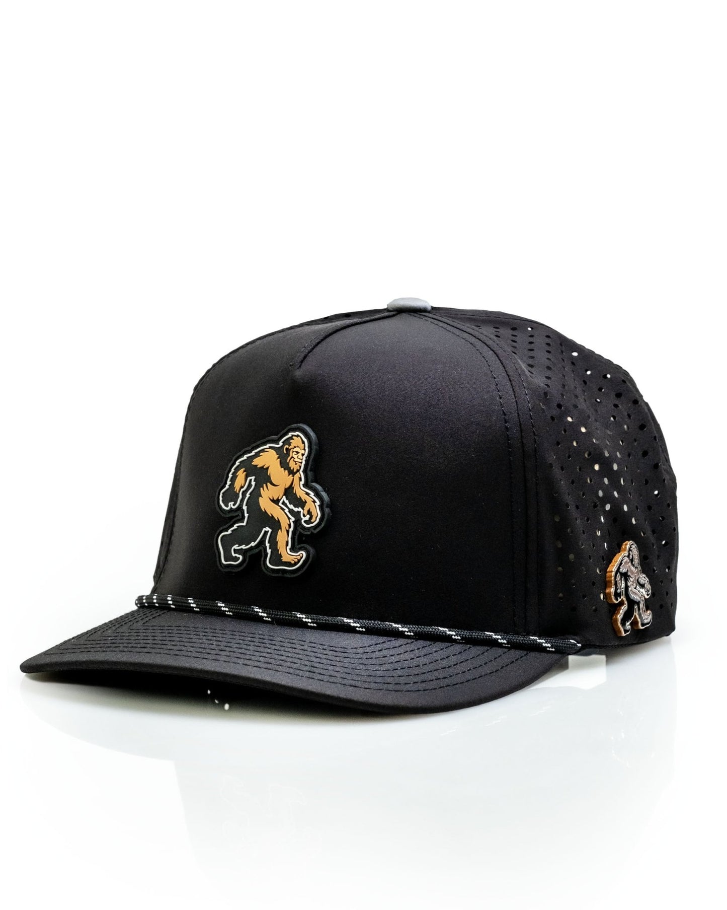 Sasquatch Black - Perforated Rope Hat - Club Rehab