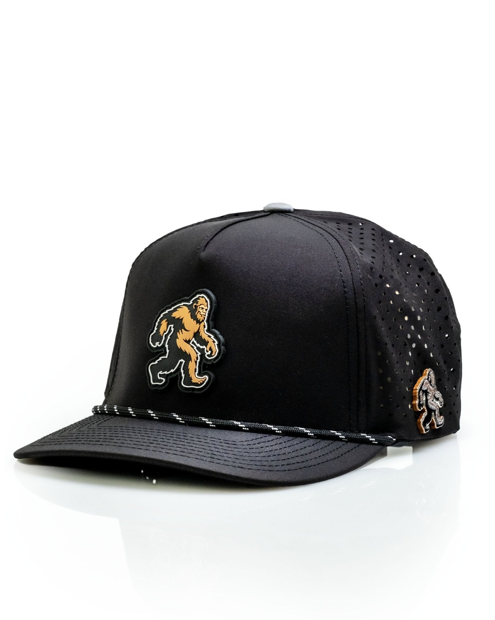 Sasquatch Black - Perforated Rope Hat - Club Rehab