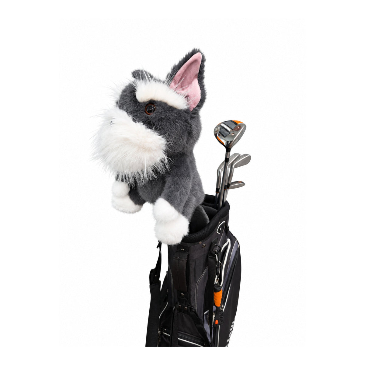 Schnauzer driver headcover, in bag side view