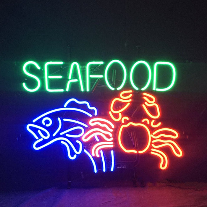 Seafood Fish Crab Neon Signs Light - Club Rehab