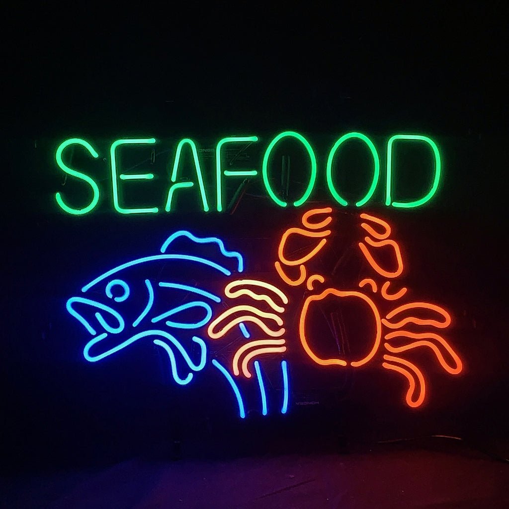 Seafood Fish Crab Neon Signs Light - Club Rehab