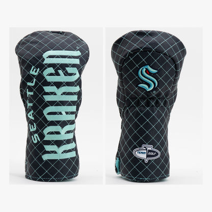 Seattle Kraken Solid Quilted Driver Headcover, front and back views