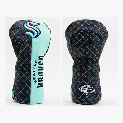 Seattle Kraken Split Quilted Driver Headcover, front and back views