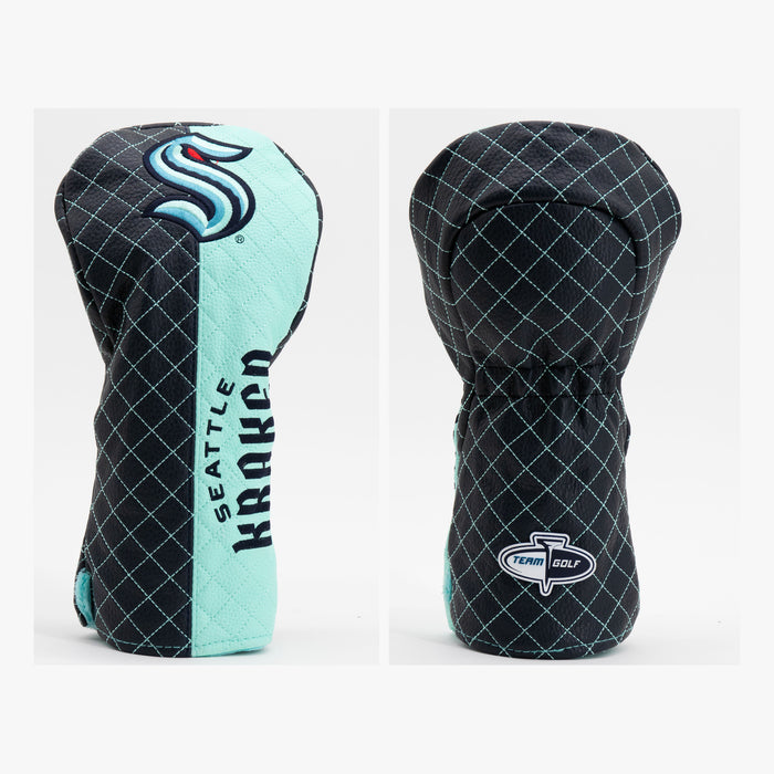 Seattle Kraken Split Quilted Driver Headcover, front and back views